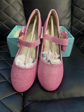 Sparkle Pink Mary Jane Dress Shoes for Girls